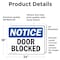 Signmission Door Blocked, 24 in W x Rectangle, Vinyl Decal OS-2PACK-NS-D-1824-L-15499 - alternate 5